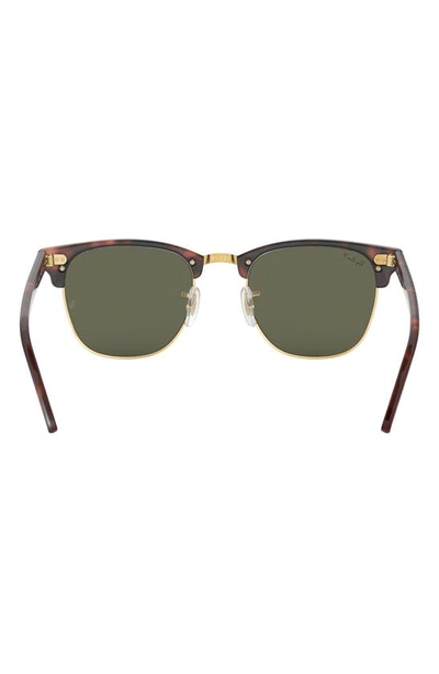 Shop Ray Ban Clubmaster 49mm Polarized Sunglasses In Red/ Havana