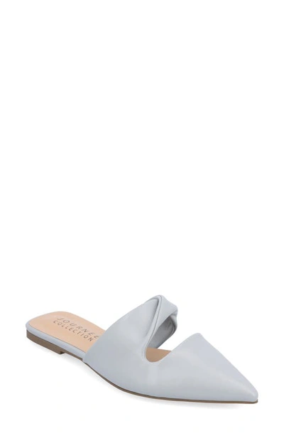 Journee Collection Enniss Flat Mule In Blue