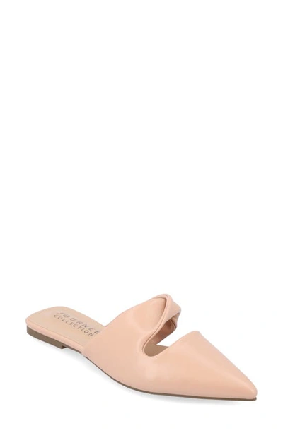 Shop Journee Collection Enniss Flat Mule In Blush