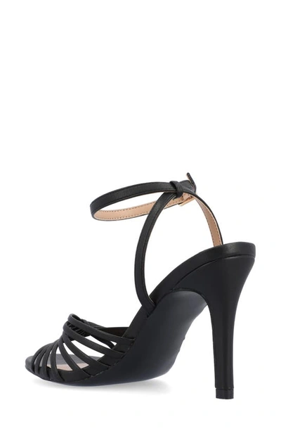 Journee Collection Vanita Womens Round Open Toe Stiletto Heel Pumps In Black