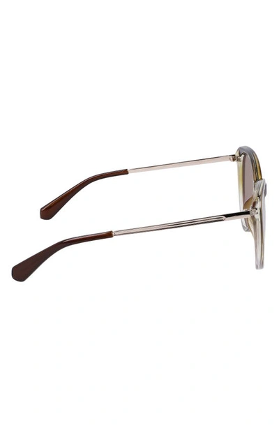 Cole Haan 54mm Polarized Cat Eye Sunglasses In Taupe Gradient
