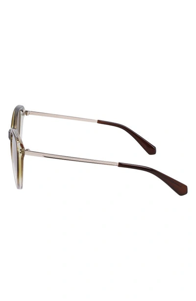 Cole Haan 54mm Polarized Cat Eye Sunglasses In Taupe Gradient