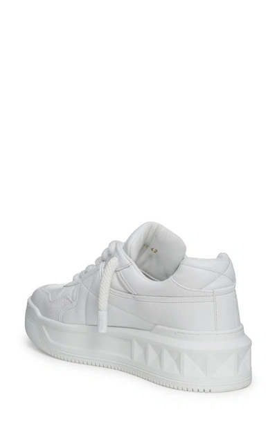 Valentino Garavani Mens White One Stud Xl Chunky-sole Leather Low-top Trainers In 0bo-bianco