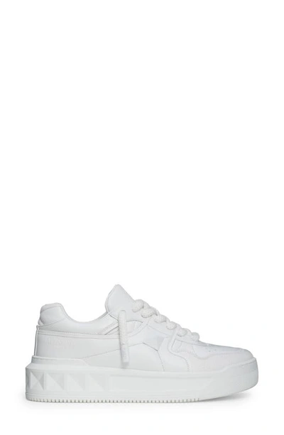 Shop Valentino Garavani One Stud Xl Low Top Sneaker In 0bo-bianco