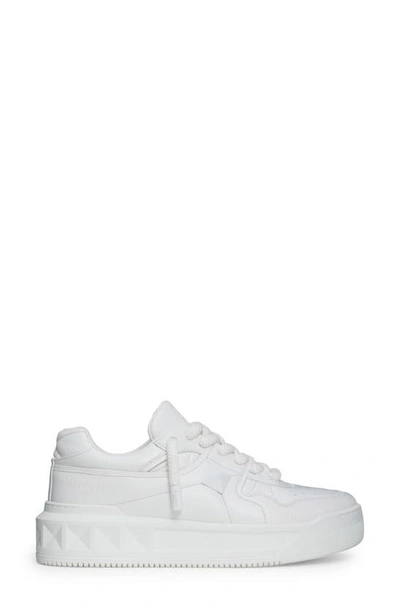 Valentino Garavani Mens White One Stud Xl Chunky-sole Leather Low-top Trainers In 0bo-bianco