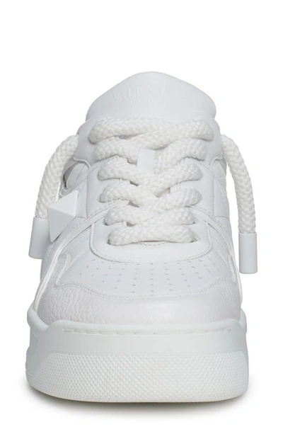 Valentino Garavani Mens White One Stud Xl Chunky-sole Leather Low-top Trainers In 0bo-bianco