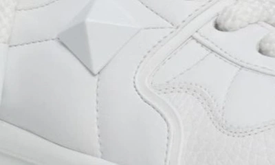 Valentino Garavani Mens White One Stud Xl Chunky-sole Leather Low-top Trainers In 0bo-bianco