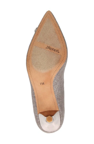 J. Reneé Premita Embellished Pointed Toe Pump In Pewter
