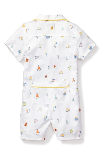 Petite Plume Birthday Wish One-piece Short Pajamas In White