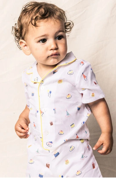 Petite Plume Birthday Wish One-piece Short Pajamas In White