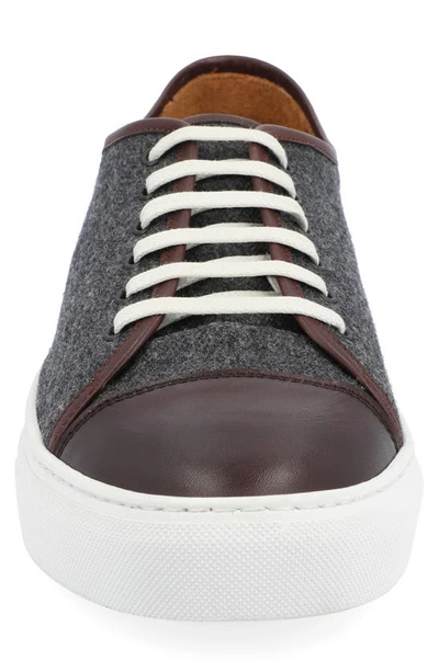 Shop Taft Jack Sneaker In Grey/ Oxblood