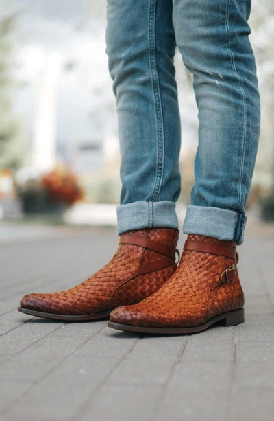 Shop Taft Dylan Boot In Brown Woven
