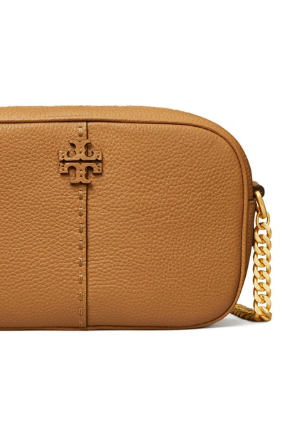 Shop Tory Burch Mcgraw Leather Camera Bag In Tiramisu