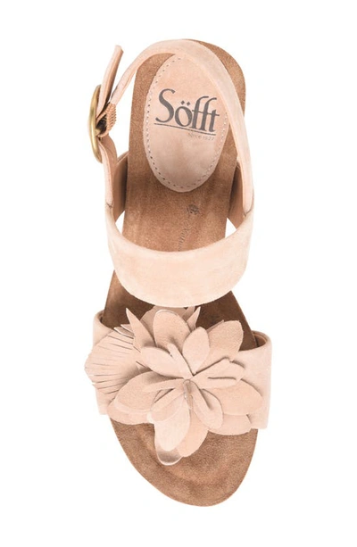 Shop Söfft Cali Wedge Sandal In Rose Taupe
