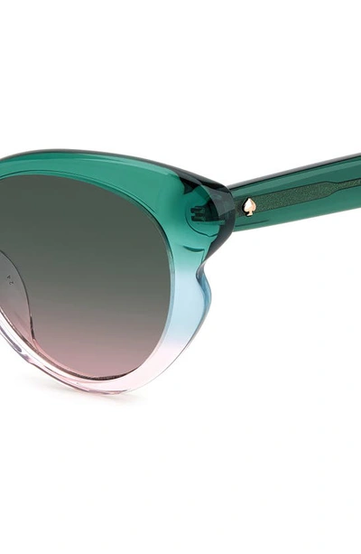 Kate Spade Elina Gradient Acetate Cat-eye Sunglasses In Green Blue/ Green Pink