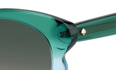 Kate Spade Elina Gradient Acetate Cat-eye Sunglasses In Green Blue/ Green Pink
