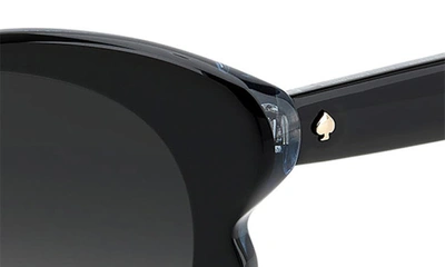 Kate Spade Elina Gradient Acetate Cat-eye Sunglasses In Black/ Grey Shaded