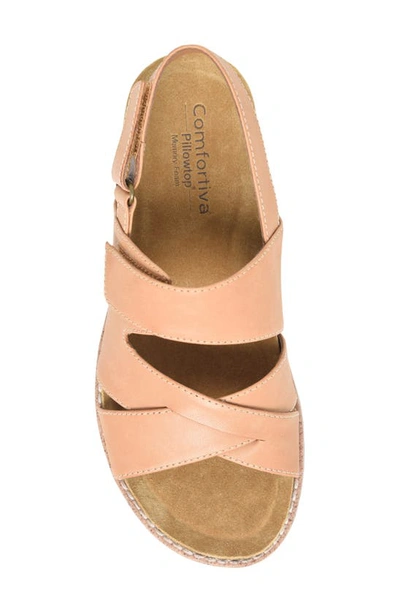 Shop Comfortiva Genata Strappy Slingback Sandal In Luggage