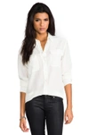 Equipment Signature Slim Fit Shirt In Nature White