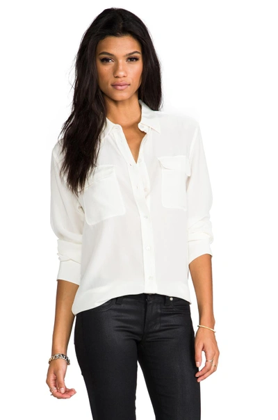 Shop Equipment Signature Blouse In White. In Nature White