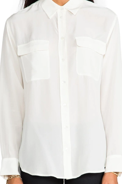 Shop Equipment Signature Blouse In White. In Nature White