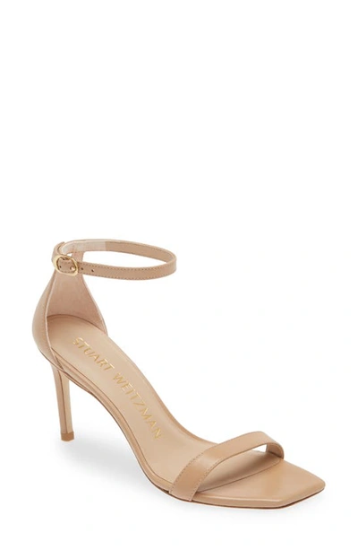 Shop Stuart Weitzman Nunakedcurve 85 Sandal In Adobe