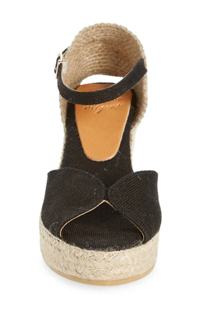 Toni Pons Lua Ankle Strap Espadrille Wedge Sandal In Negre/black
