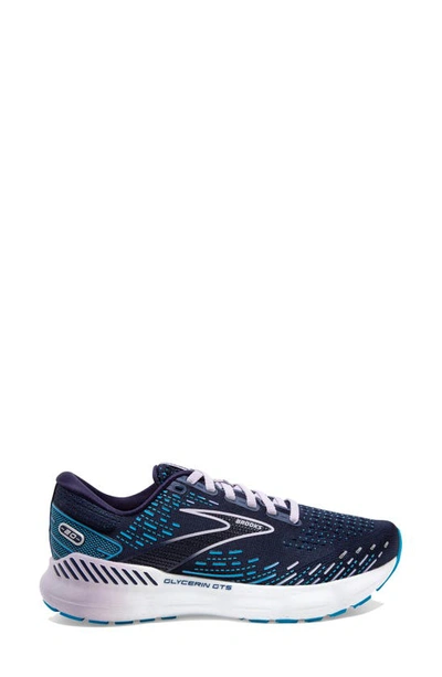 Brooks Glycerin 20 Running Shoe In Peacoat/ Ocean/ Pastel Lilac