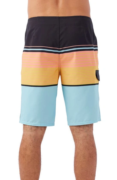 Shop O'neill Lennox Stripe Board Shorts In Turquoise