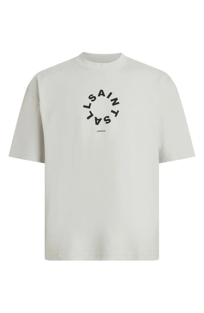 Shop Allsaints Tierra Logo Graphic T-shirt In Cool Grey
