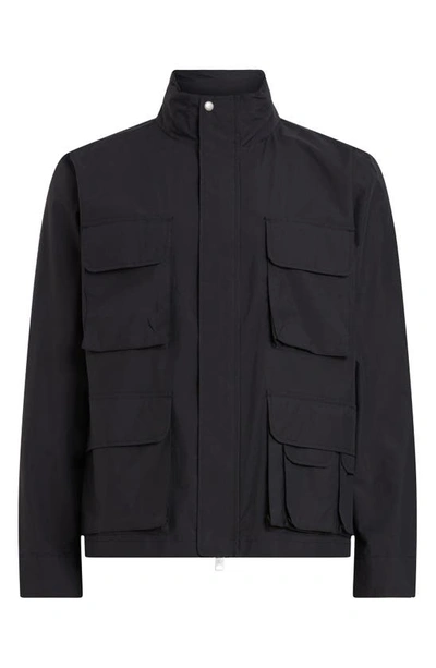 Shop Allsaints Maso Light Tech Jacket In Black/ Black