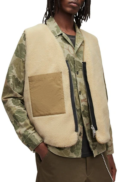 Allsaints Vibo Reversible Tech Vest In Sand