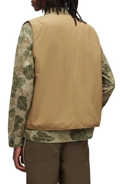 Allsaints Vibo Reversible Tech Vest In Sand