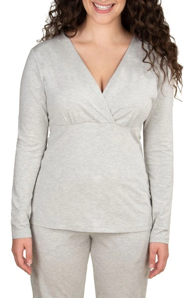 Shop Bravado Designs Long Sleeve Nursing Top In Medium Grey Heather