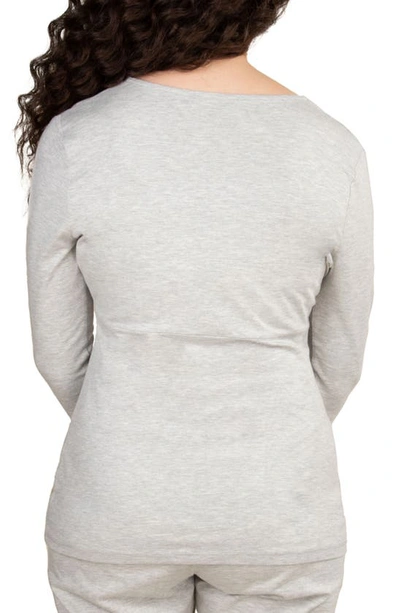 Shop Bravado Designs Long Sleeve Nursing Top In Medium Grey Heather