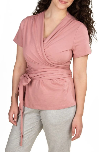 Shop Bravado Designs Skin-to-skin Postparum Wrap Top In Roseclay