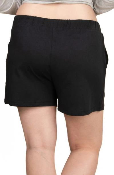 Shop Bravado Designs Lounge Maternity/nursing Shorts In Black