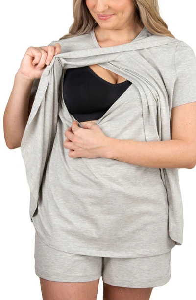Shop Bravado Designs Short Sleeve Nursing T-shirt In Medium Grey Heather