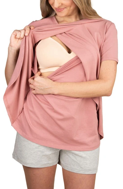 Shop Bravado Designs Short Sleeve Nursing T-shirt In Roseclay
