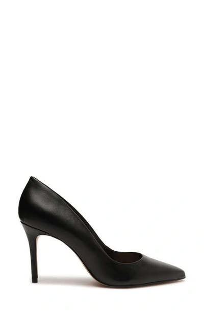 Schutz Lou Lo Pointed Toe Pump In Black Leather