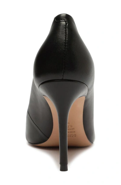 Schutz Lou Lo Pointed Toe Pump In Black Leather