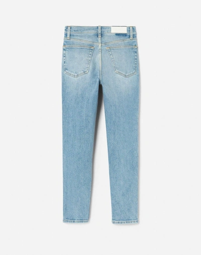 Shop Re/done 90s High Rise Ankle Crop In Light Wash Denim