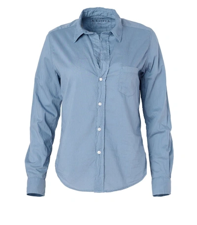 Shop Frank And Eileen Barry Woven Button Up In Blue