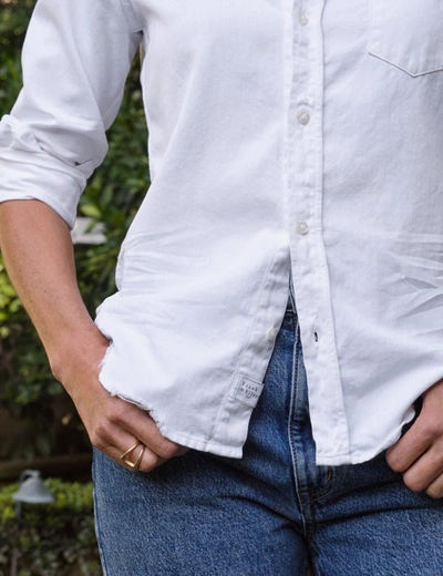 Frank And Eileen Barry Woven Button Up In White