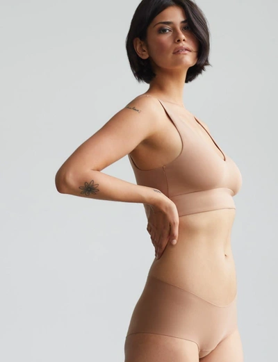 Commando Butter Comfy Longline Bralette In Brown