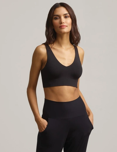 Commando Womens Black Butter Comfy Scoop-neck Stretch-jersey Bralette S In Black