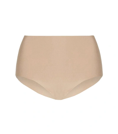 Shop Commando Butter High Rise Panty In Beige