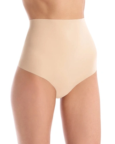 Commando High-waist Control Thong In Beige