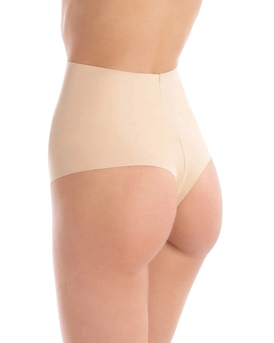 Commando High-waist Control Thong In Beige