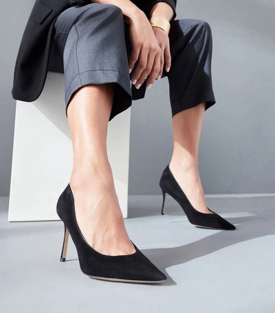 Shop Marion Parke Classic Pump 85 Suede High Heel In Black